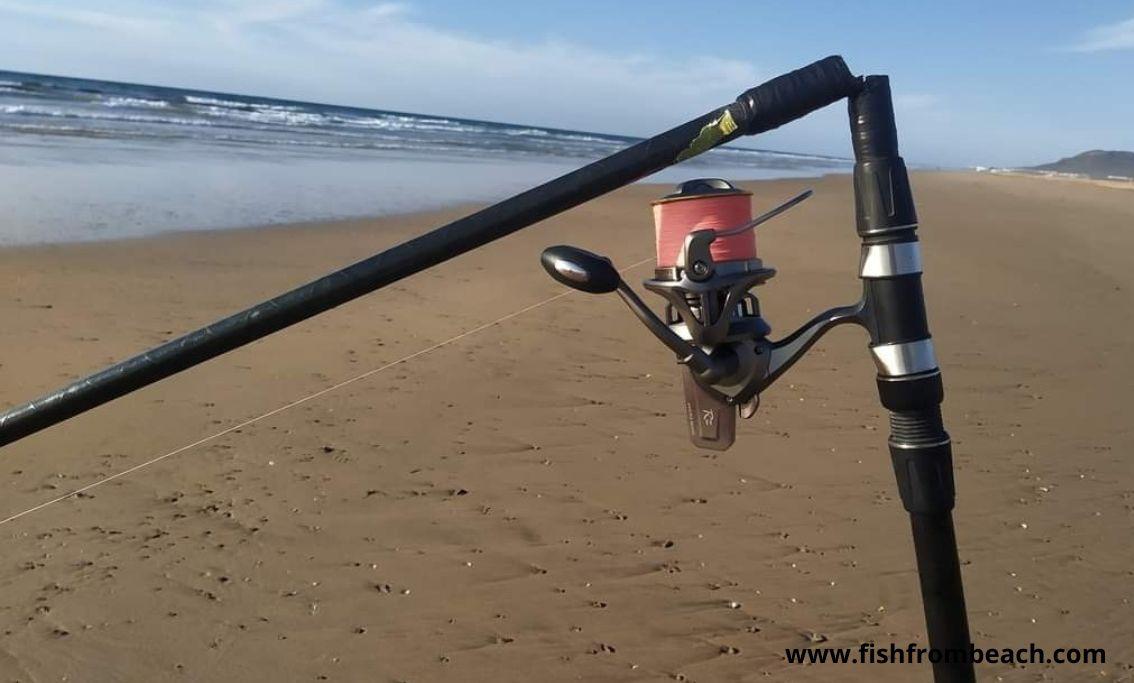 Broken rod when surf fishing